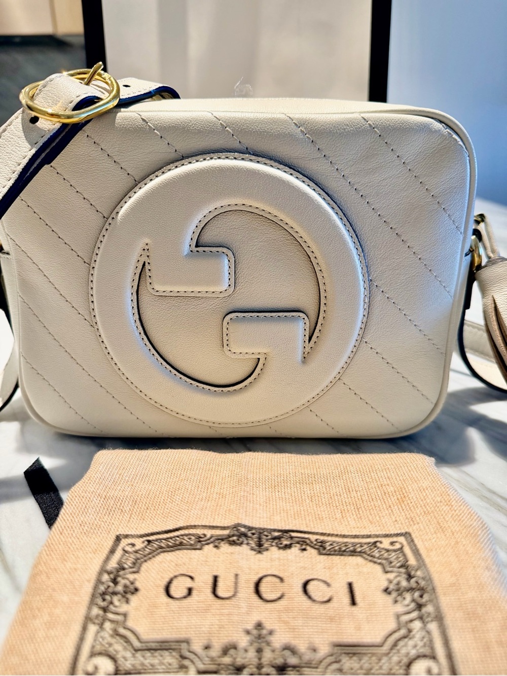 Gucci White/ivory blondie Leather Crossbody Bag - Picture 8 of 11